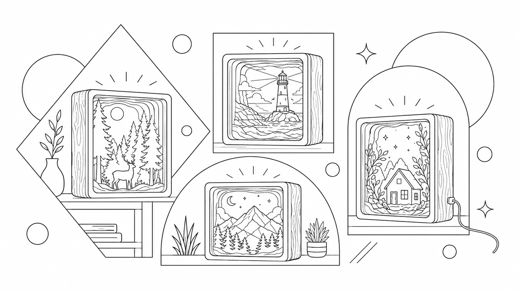 Wooden Light Boxes