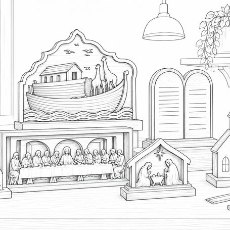 Handcrafted wooden Christian and faith art in the Everwood workshop