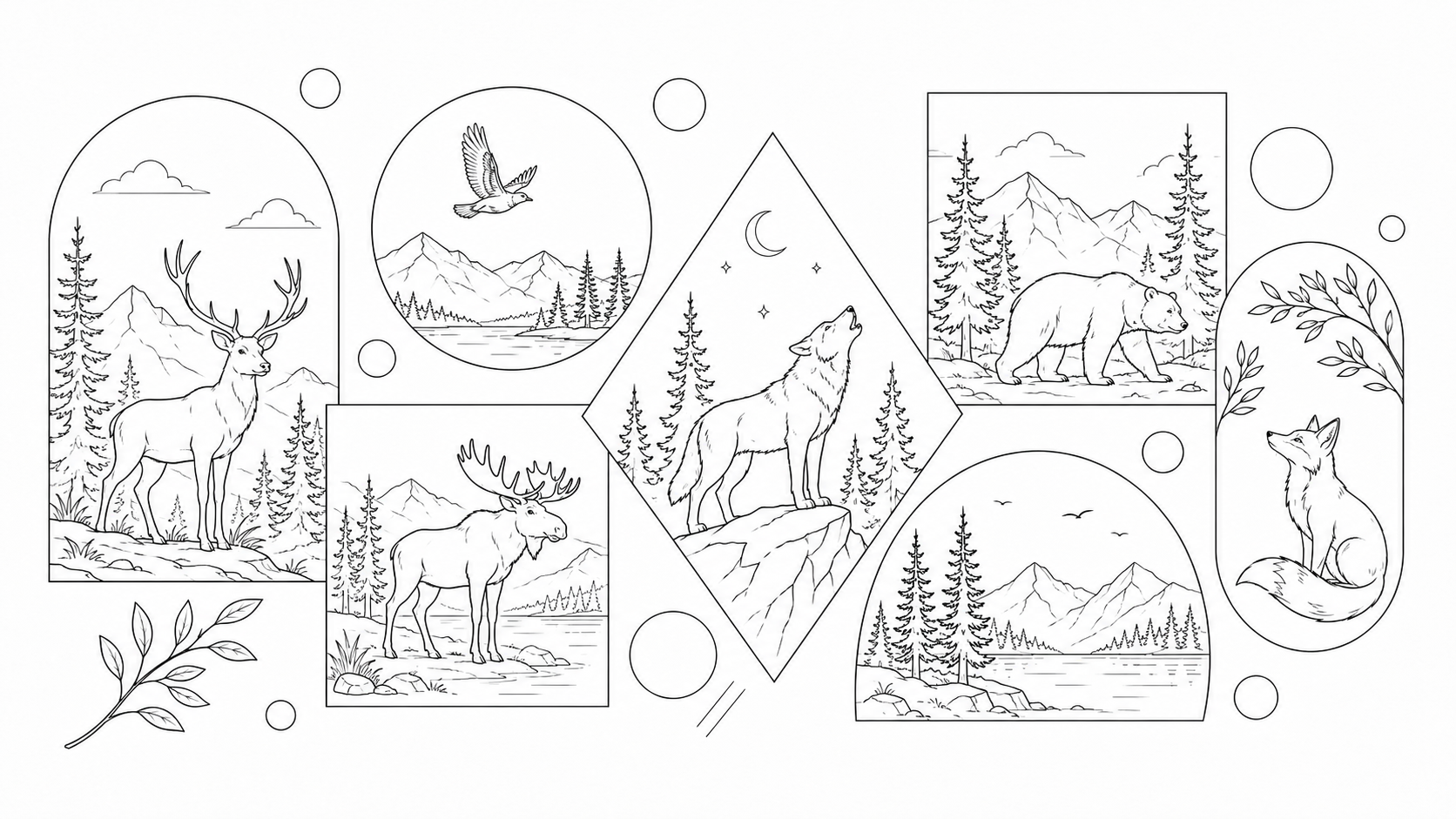 Layered wooden wildlife and nature art in the Everwood workshop