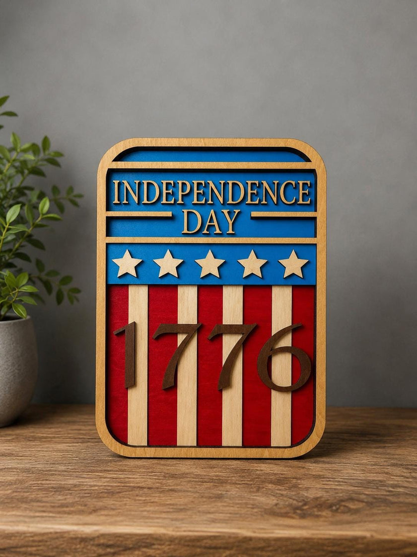 1776 Fourth of July Wooden Wall Decor