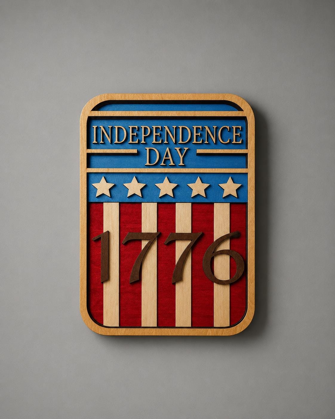 1776 Fourth of July Wooden Wall Decor