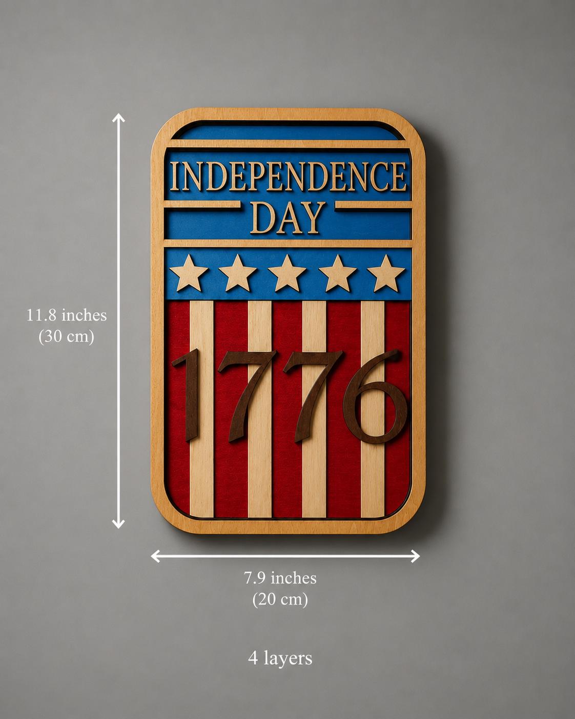 1776 Fourth of July Wooden Wall Decor