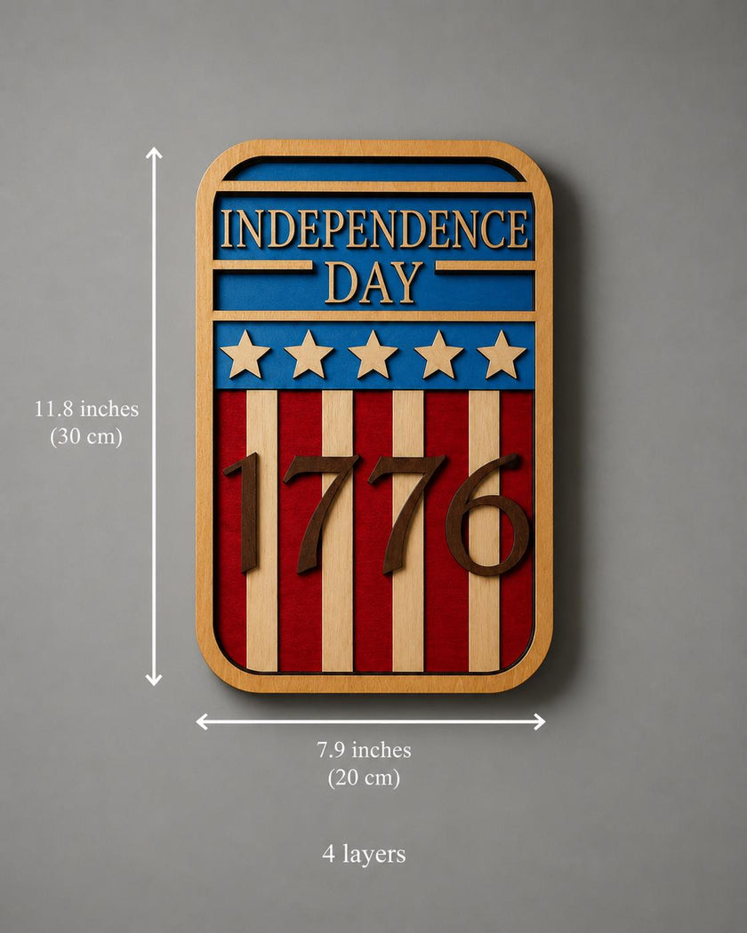 1776 Fourth of July Wooden Wall Decor
