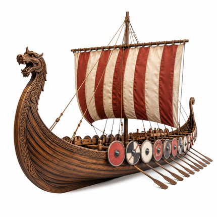 Viking Ship Wooden Model