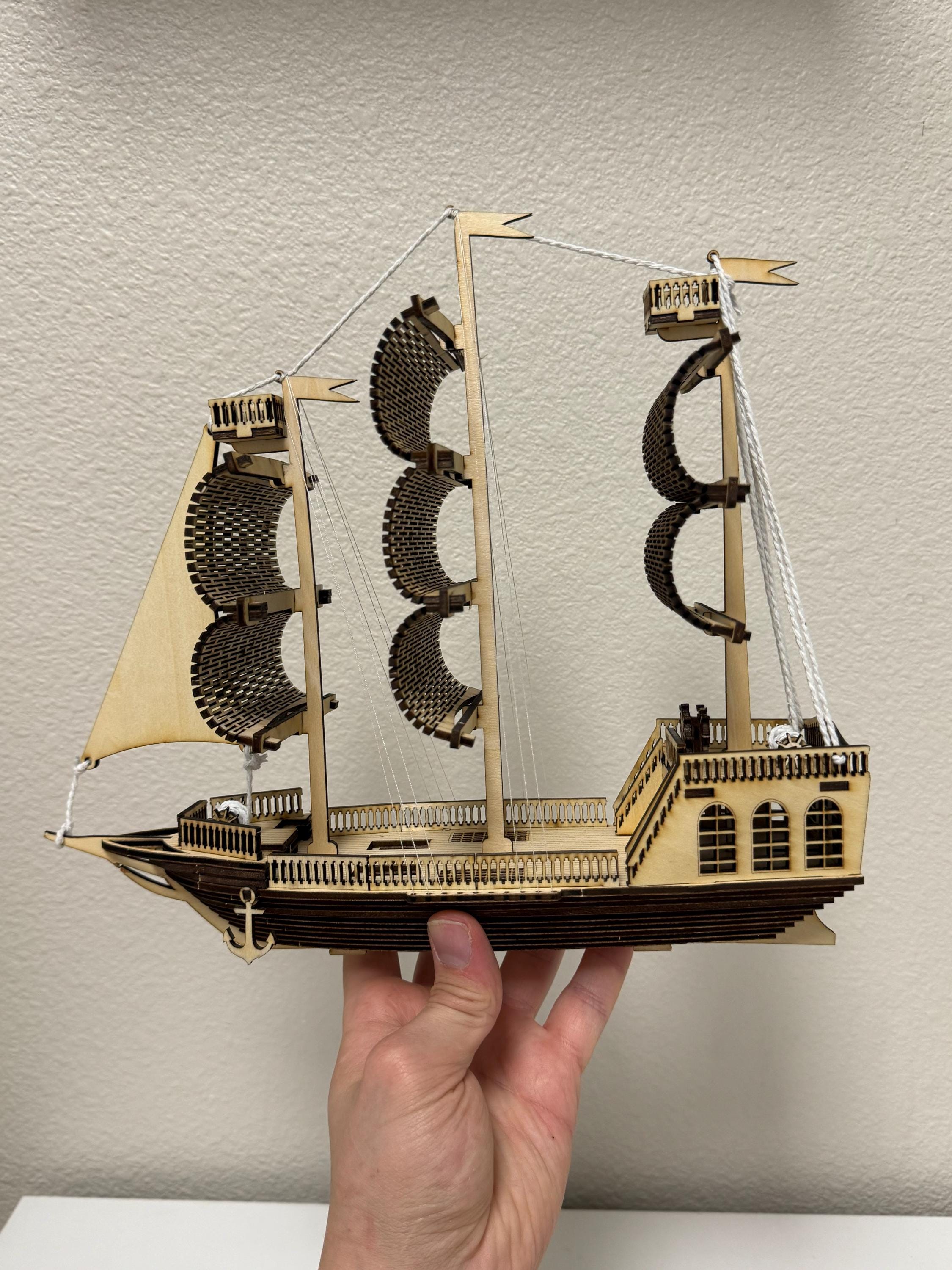 Wooden Ship Model – Handmade Laser Cut Ship