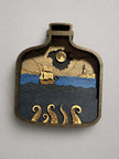 Wooden Ship in a Bottle with Kraken – 8 Layer Nautical Wood Art