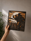 Layered Bear and Forest Wooden Wall Art