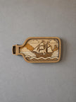 Wooden Ship in Bottle Decor – Layered Nautical Art