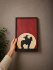 Western Cowboy Wall Art – Layered Wood Decor