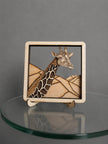 Layered Wooden Giraffe Decor – 4 Layer Safari Animal Art