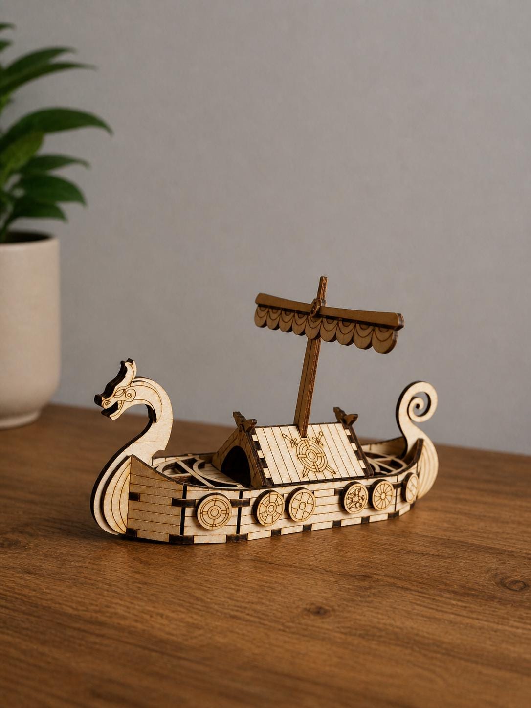 Wooden Viking Ship Model – Small or Large