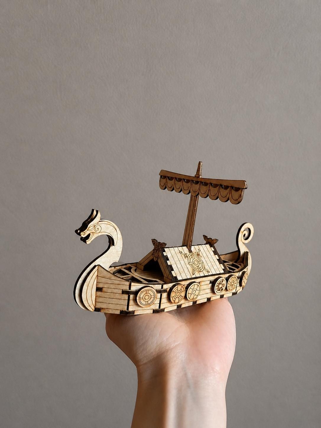 Wooden Viking Ship Model – Small or Large