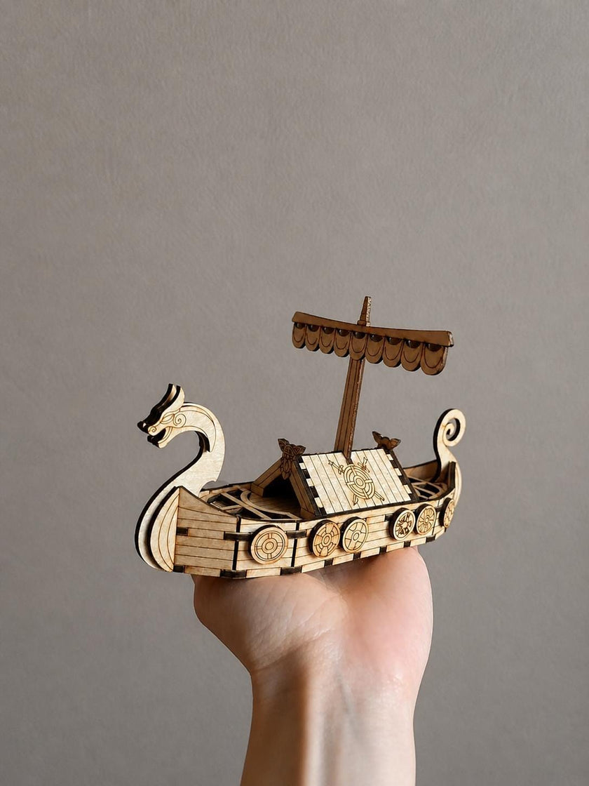 Wooden Viking Ship Model – Small or Large