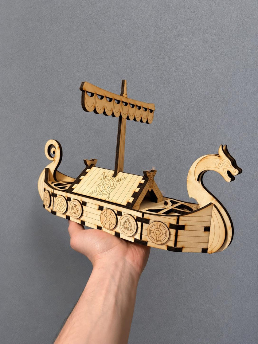Wooden Viking Ship Model – Small or Large