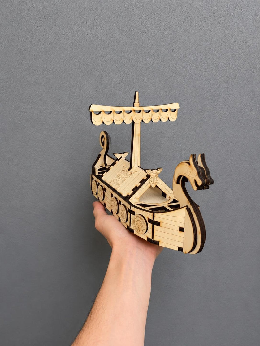 Wooden Viking Ship Model – Small or Large