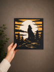 Wolf Wall Art Wooden – Layered Wood Wolf Decor