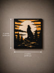 Wolf Wall Art Wooden – Layered Wood Wolf Decor