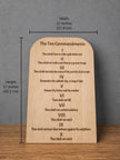 Large Wooden Ten Commandments Wall Art