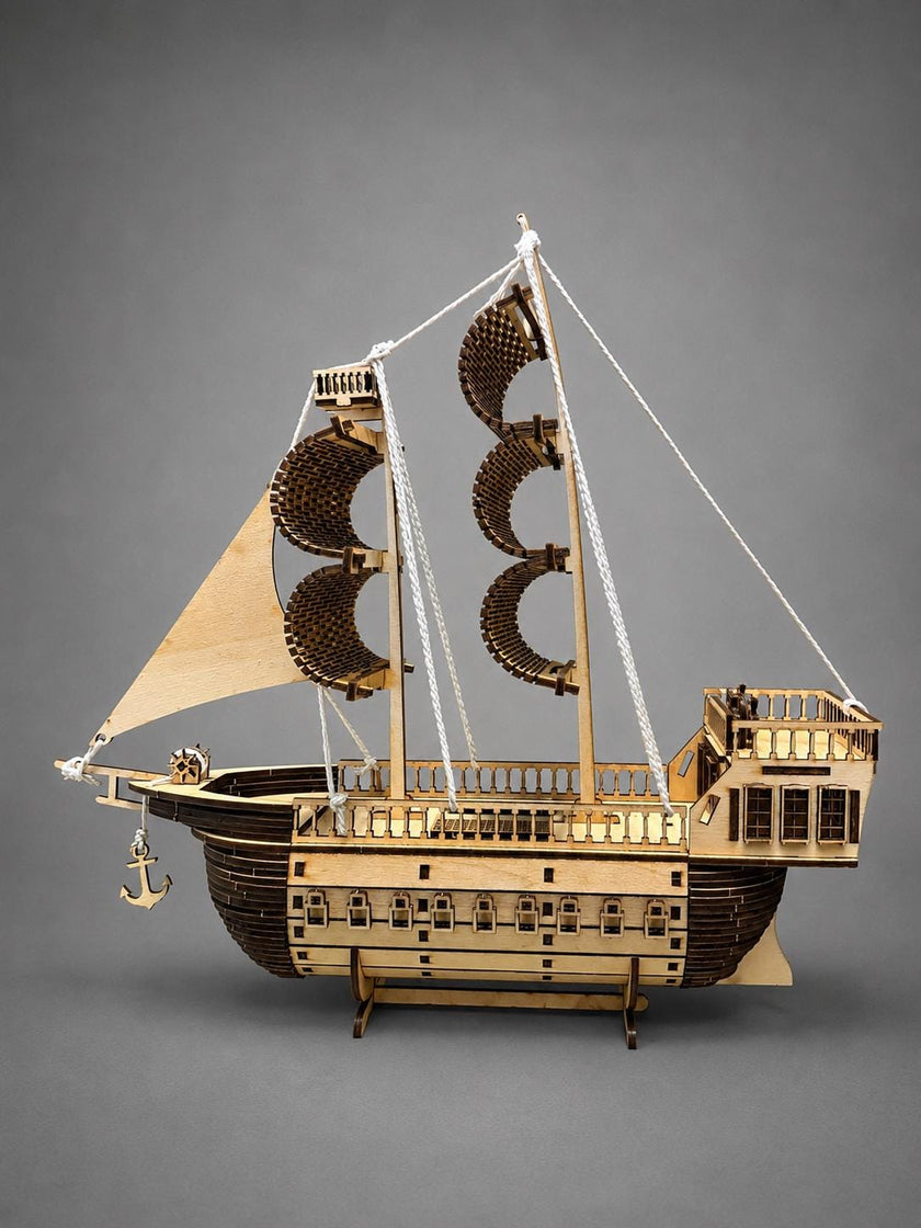 Wooden Ship Model – Nautical Decor