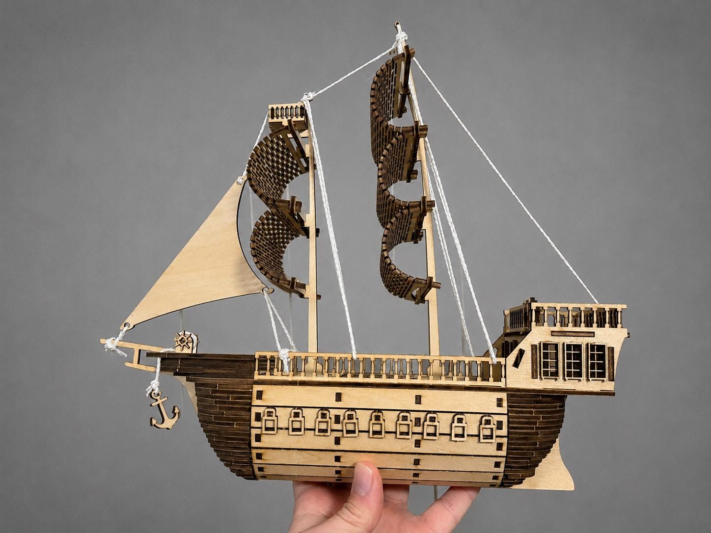 Wooden Ship Model – Nautical Decor