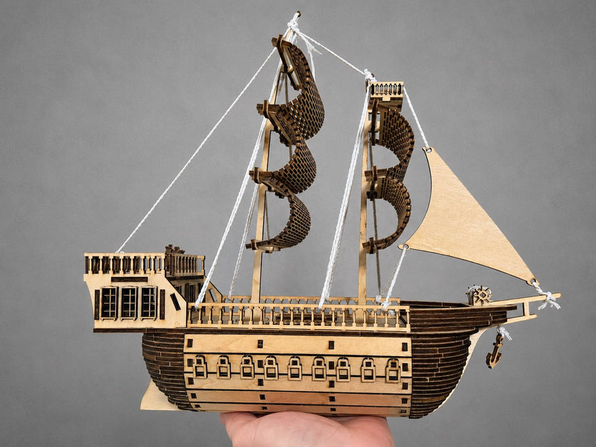 Wooden Ship Model – Nautical Decor