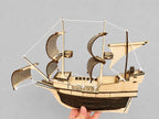 Wooden Caravel Ship Model – Large Sailing Ship