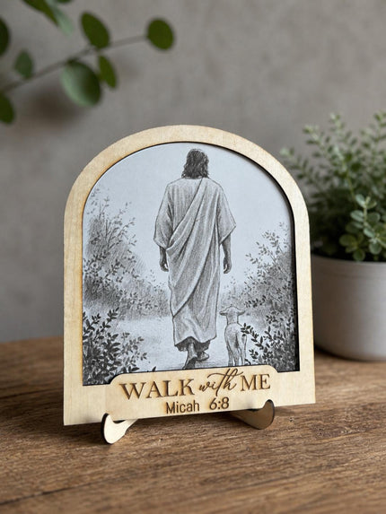 Micah 6:8 “Walk With Me” Christian Wall Art