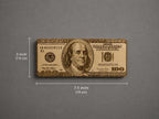 Layered Wooden $100 Bill Wall Art