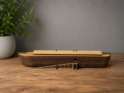 Layered Wooden Noah’s Ark Model