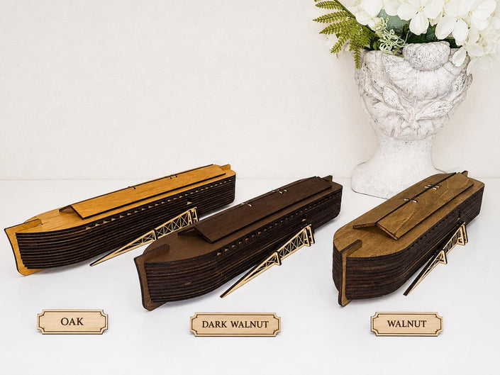 Layered Wooden Noah’s Ark Model