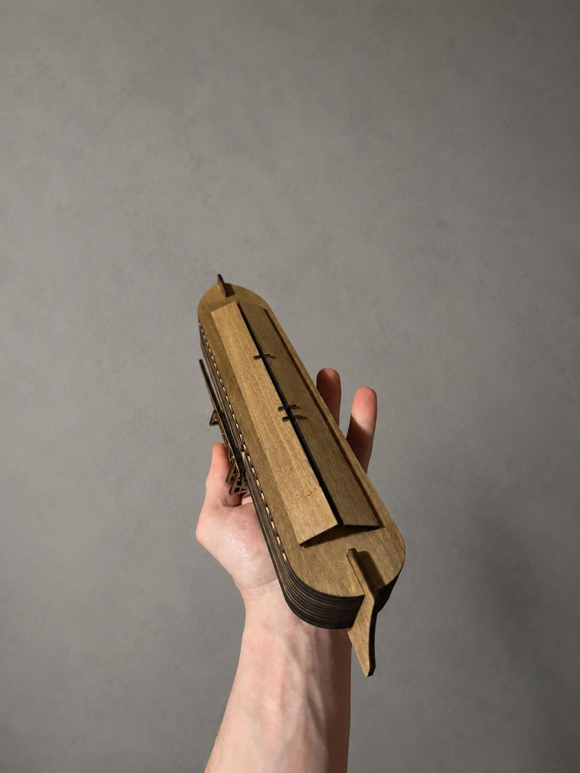 Layered Wooden Noah’s Ark Model