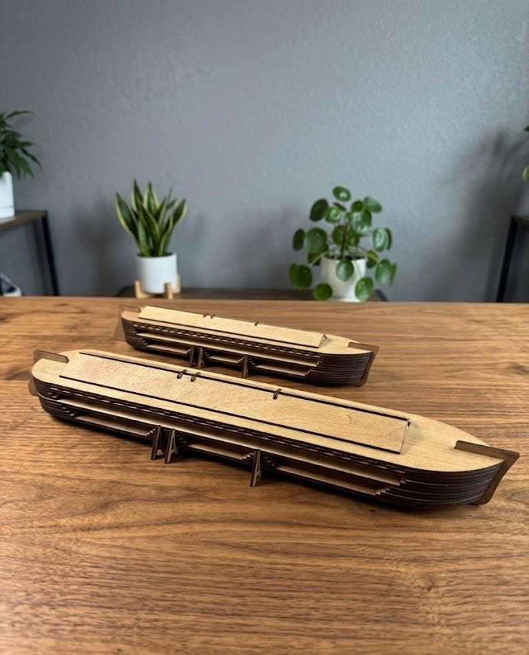 Layered Wooden Noah’s Ark Model