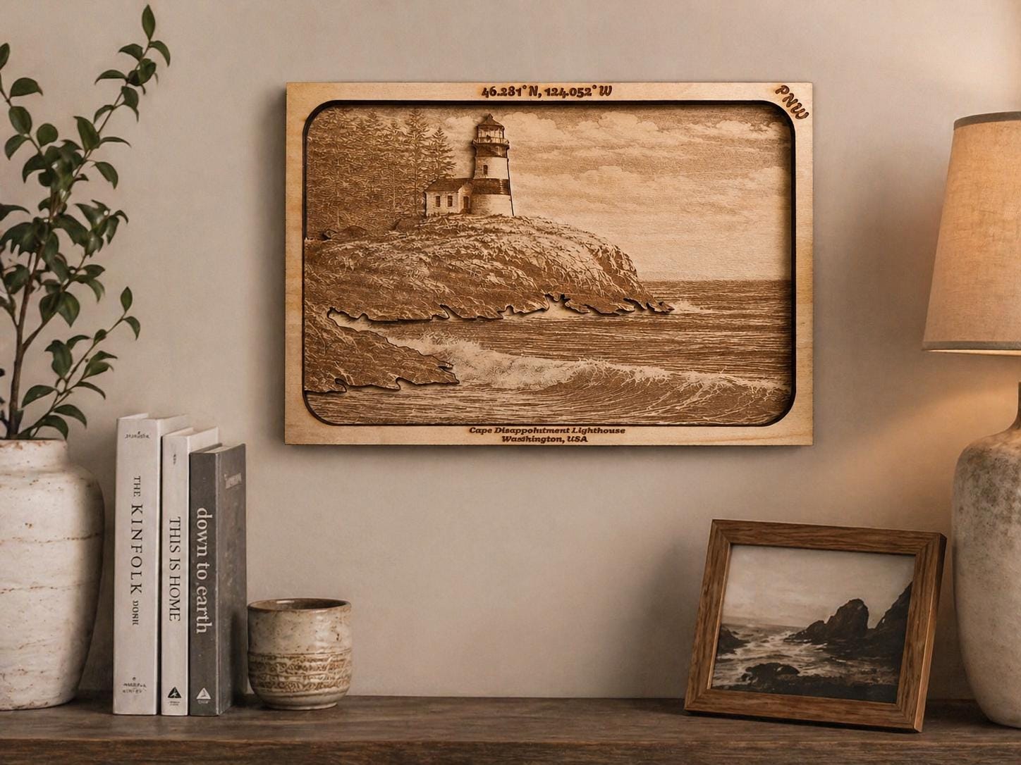 Cape Disappointment Lighthouse Wood Art