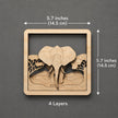 Handmade Wooden Elephant Wall Art – Layered Elephant Decor
