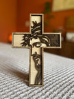 Jesus Cross Wall Art – Wooden Christian Decor