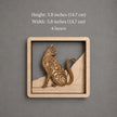 Layered Wooden Cat Decor – 4 Layer Cat Art with Stand