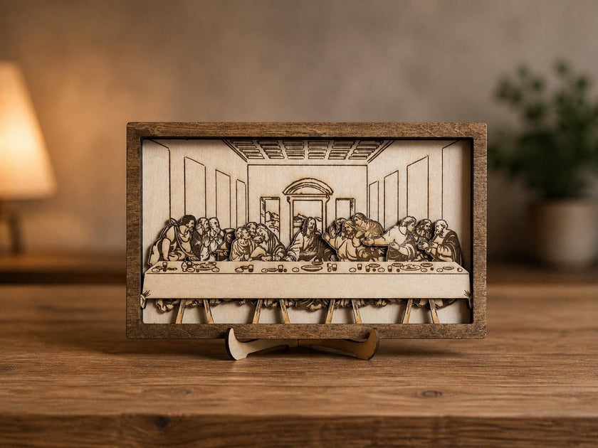 Layered Wooden Last Supper Wall Art