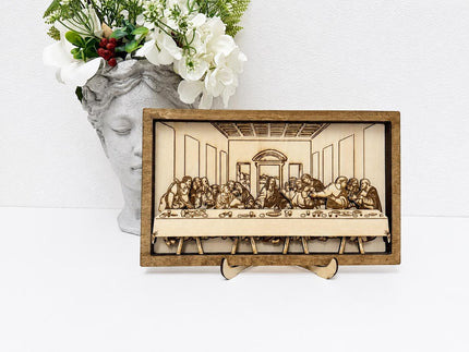 Layered Wooden Last Supper Wall Art