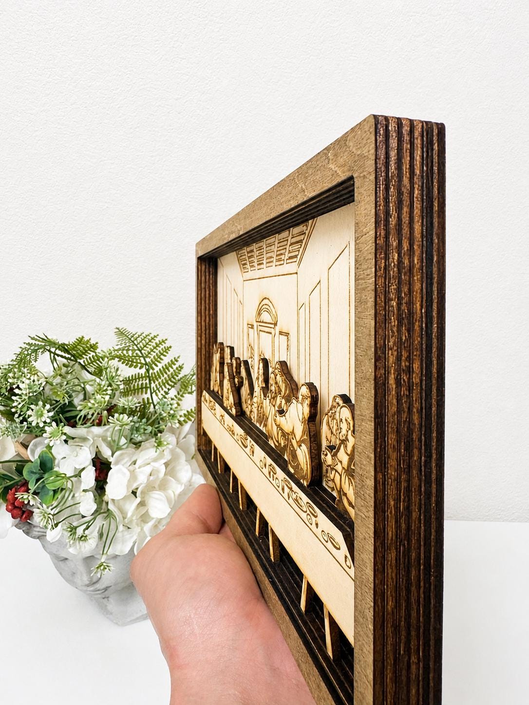 Layered Wooden Last Supper Wall Art
