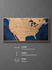 Layered Wooden USA Map Wall Art