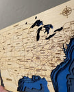 Layered Wooden USA Map Wall Art