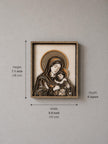 Madonna and Child Wooden Wall Art – Layered Virgin Mary & Baby Jesus Decor