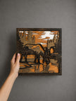Moose Wall Art Wooden – Layered Wood Decor