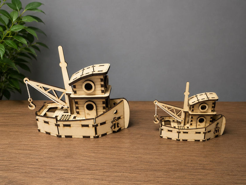 Rustic Wooden Fishing Boat – Nautical Decor for Lake House