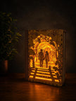 Tunnel of Love Book Nook – LED Wooden Book Nook Shelf Insert