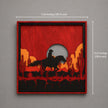 Western Cowboy Layered Wooden Wall Art – Desert Horse Rider Decor