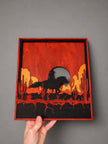 Western Cowboy Layered Wooden Wall Art – Desert Horse Rider Decor