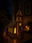 Wooden Church Lantern – Gothic Chapel Night Light