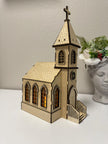 Wooden Church Lantern – Gothic Chapel Night Light